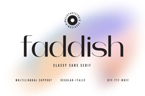 Faddish Typeface: Elevating Editorial Design with Modern Sans Serif Elegance