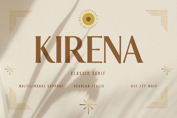 Kirena: The Elegant Serif Font for Sophisticated Brand Identity