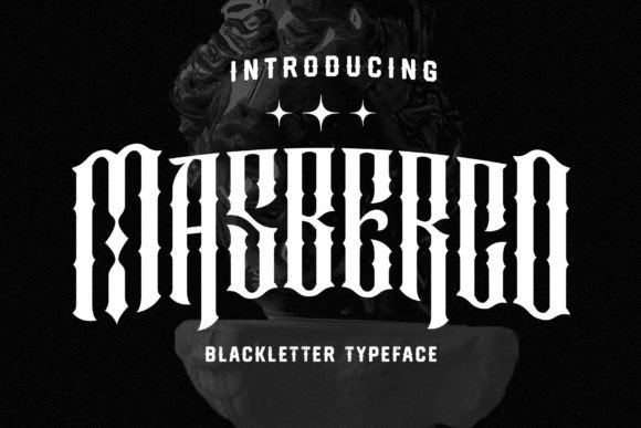 Masberco: The Dark Gothic Typeface for Handmade Branding