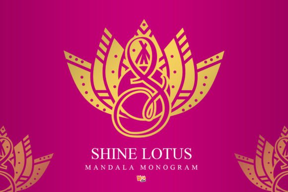 Shine Lotus Mandala: A Decorative Typeface for Elegant Campaign Design