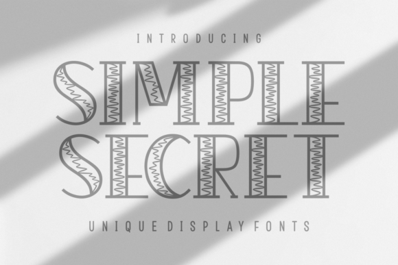 Simple Secret: A Decorative Typeface for Sophisticated Campaigns